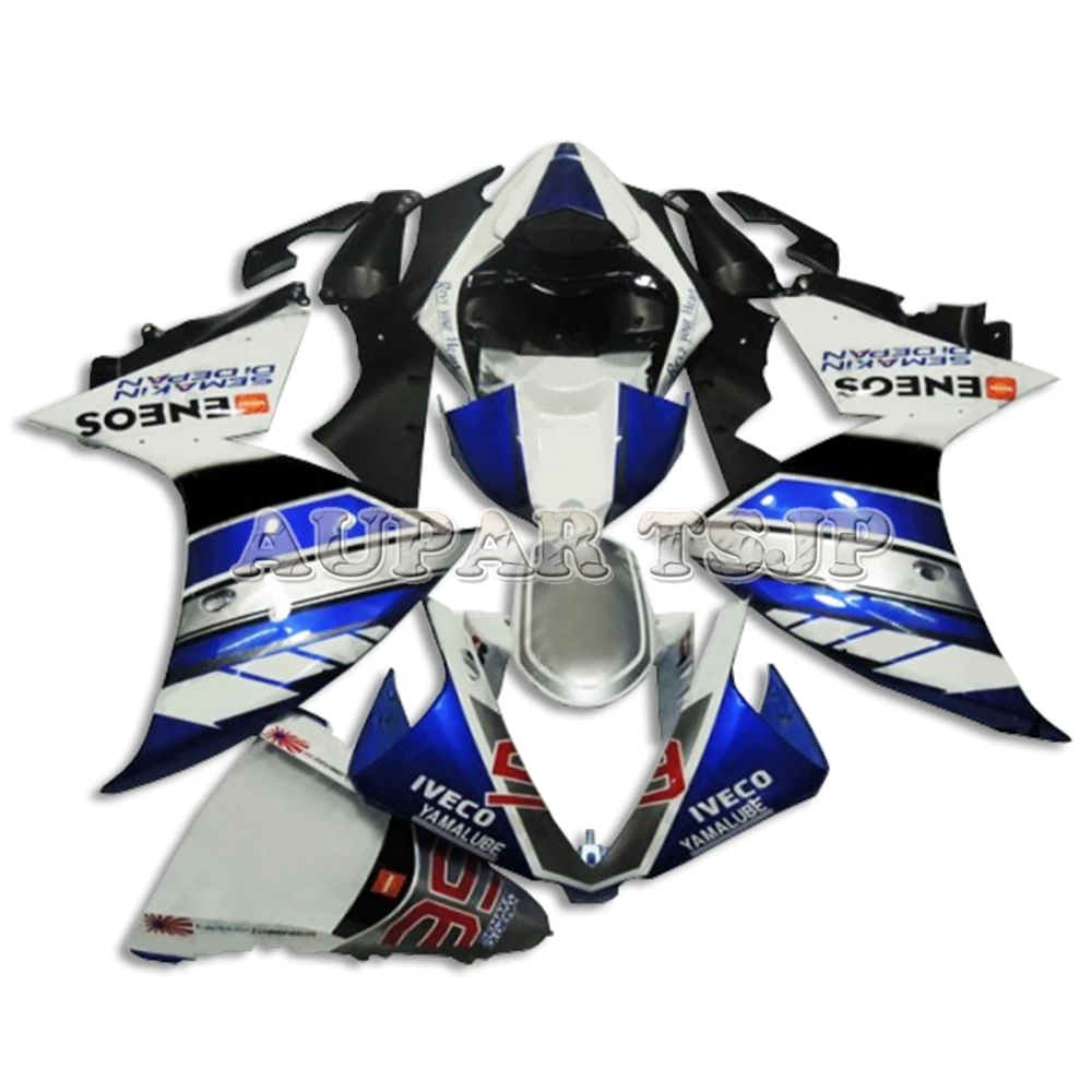 

Blue White Injection Sportbike Cowlings For Yamaha YZF1000 R1 2009 2010 2011 2009 - 2011 Complete Fairings Body Kit