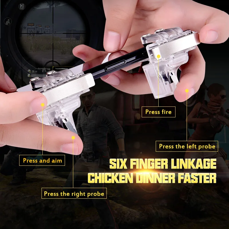 Шесть 6 пальцев игра для мобильного телефона триггер Кнопка огня цель ключ