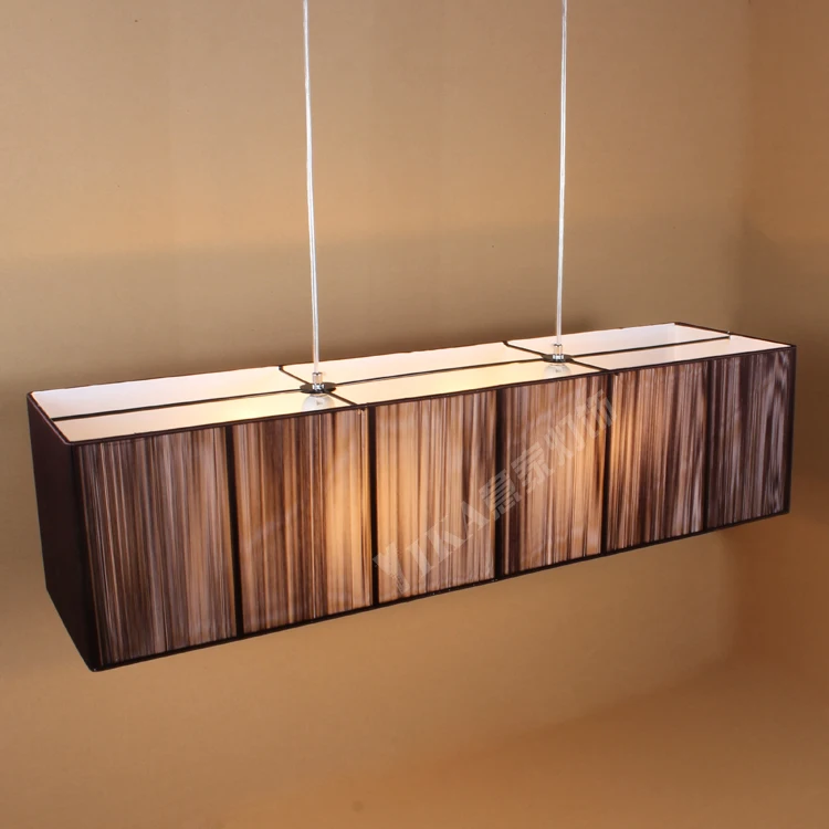 Тканевые лампы Прямоугольные подвесные светильники ресторанные светодиодные