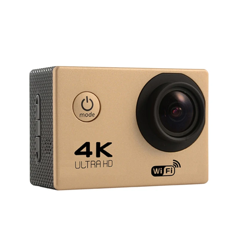 Gold Водонепроницаемая Спортивная камера pro 1080P 60fps cam Ultra HD 4 K экшн-камера wifi видеокамеры 16MP 170 go cam 4 K deportiva 2 дюйма f60 - Цвет: Gold