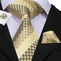 hi tie luxury silk mens ties wedding business suit neck tie set gold blue green floral striped ties cufflinks handkerchiefs