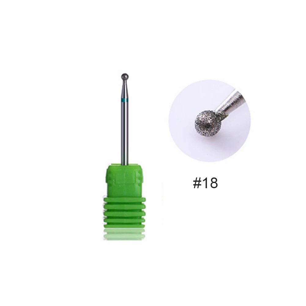 18 Fulljion 1 шт. алмазные фрезы для ногтей, фрезы для маникюра, педикюра, фрезы, пилки для ногтей, электрические фрезы, шлифовальный инструмент - Цвет: 18