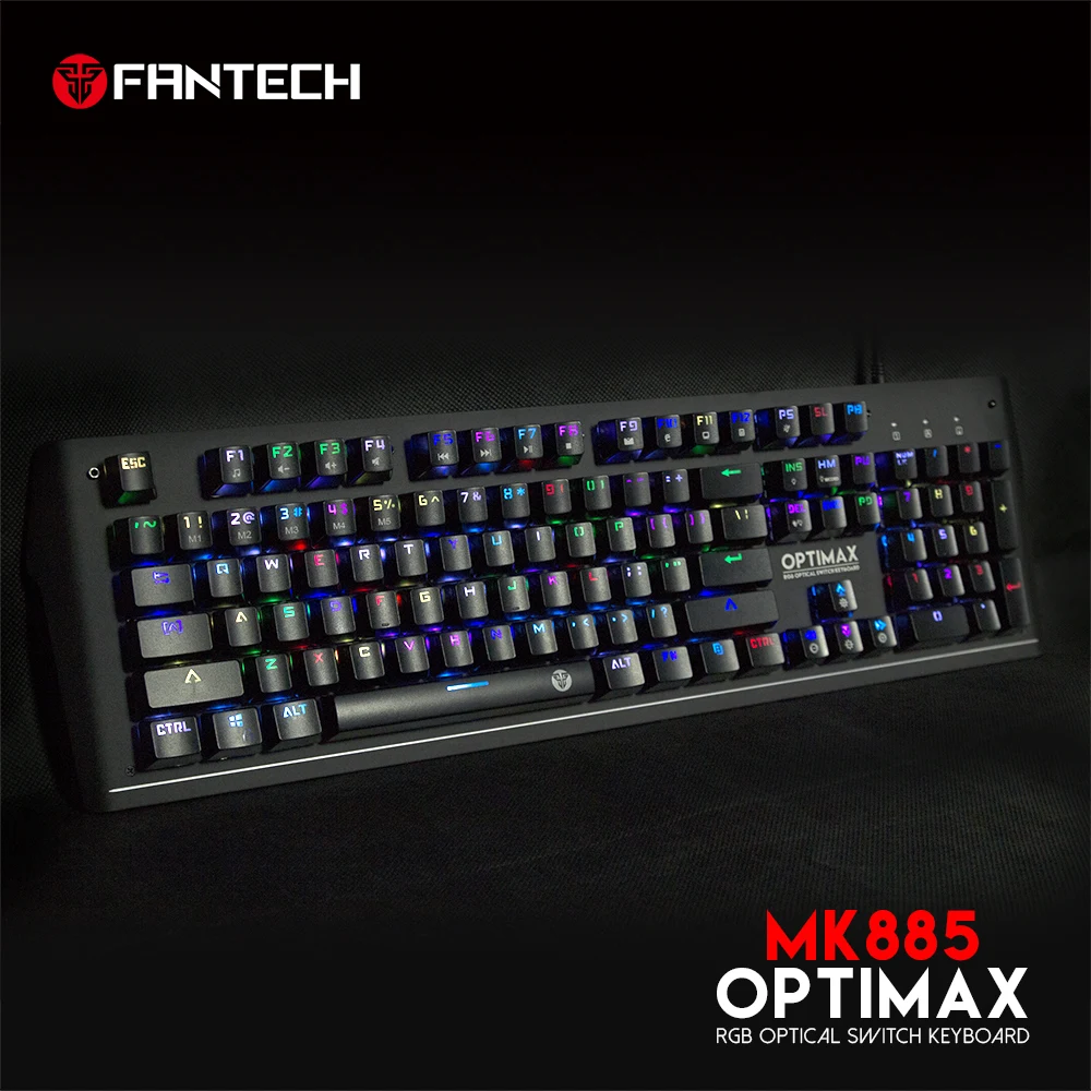 FANTECH MK885, водонепроницаемая игровая клавиатура, 104 клавиш, все кнопки не имеют коллизий, RGB клавиатура с подсветкой для OSU CS, клавиатура для геймера