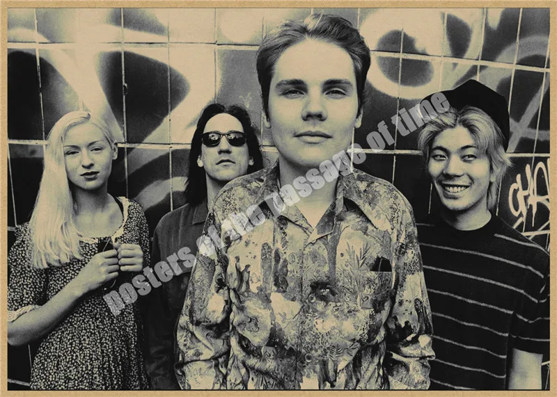 В Smashing Pumpkins альтернатива Поп/Рок домашнего интерьера крафт кислота рок-н-РОЛ постер рисунок основной наклейки на стену - Цвет: Тёмно-синий