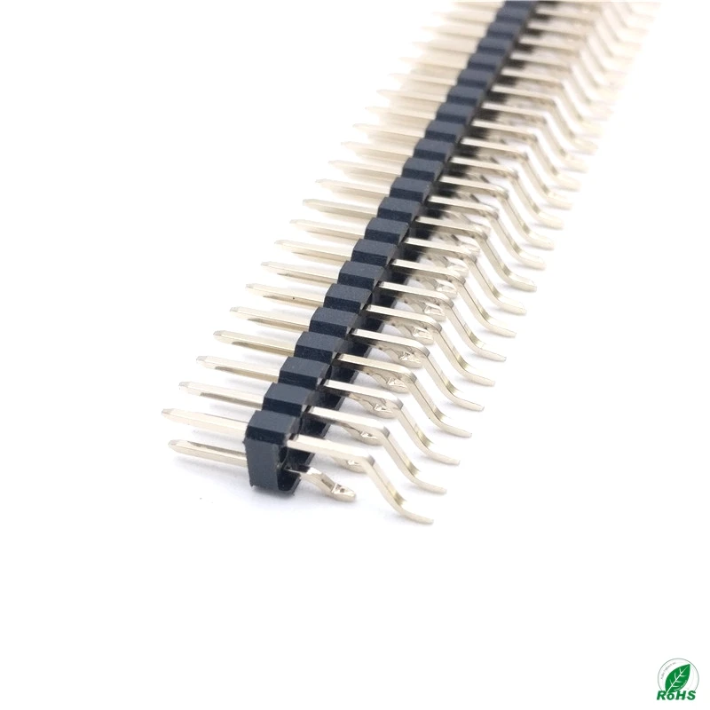 20 шт. 2,54 мм 1x40/2x40Pin Однорядный/двухрядный угловой штыревой разъем 90 градусов SMD/поверхностное монтаж smt PCB оплавления припоя