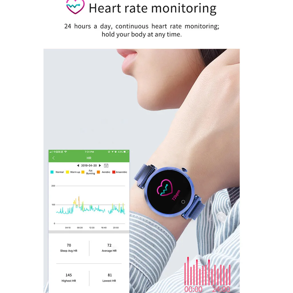 Smart Watch hot sales R6 Women Fashion Smart Watch Heart Rate Monitor Heart Rate Monitor Smartwatch