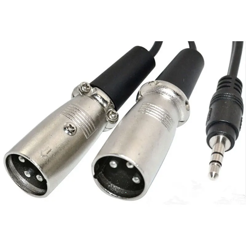 Стерео 3 5 мм разъем 1/8 к 2 XLR контактный штекер Y разделитель Соединительный кабель