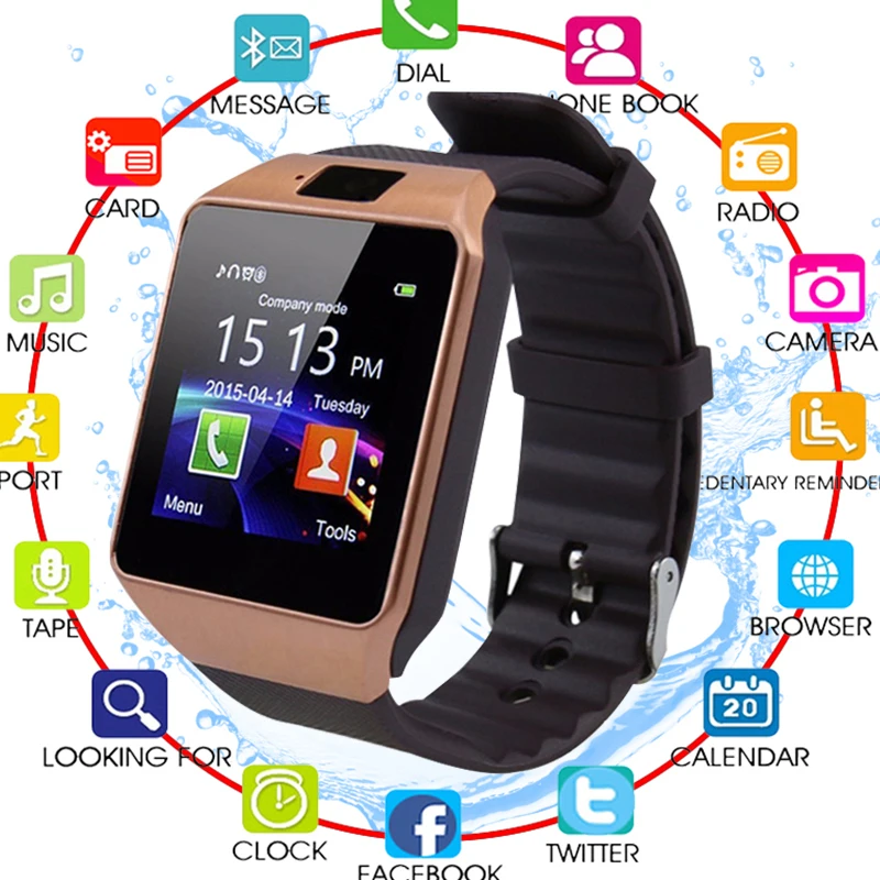 Bluetooth Смарт часы DZ09 Android телефонный звонок Relogio 2G GSM SIM TF карта камера для iPhone samsung