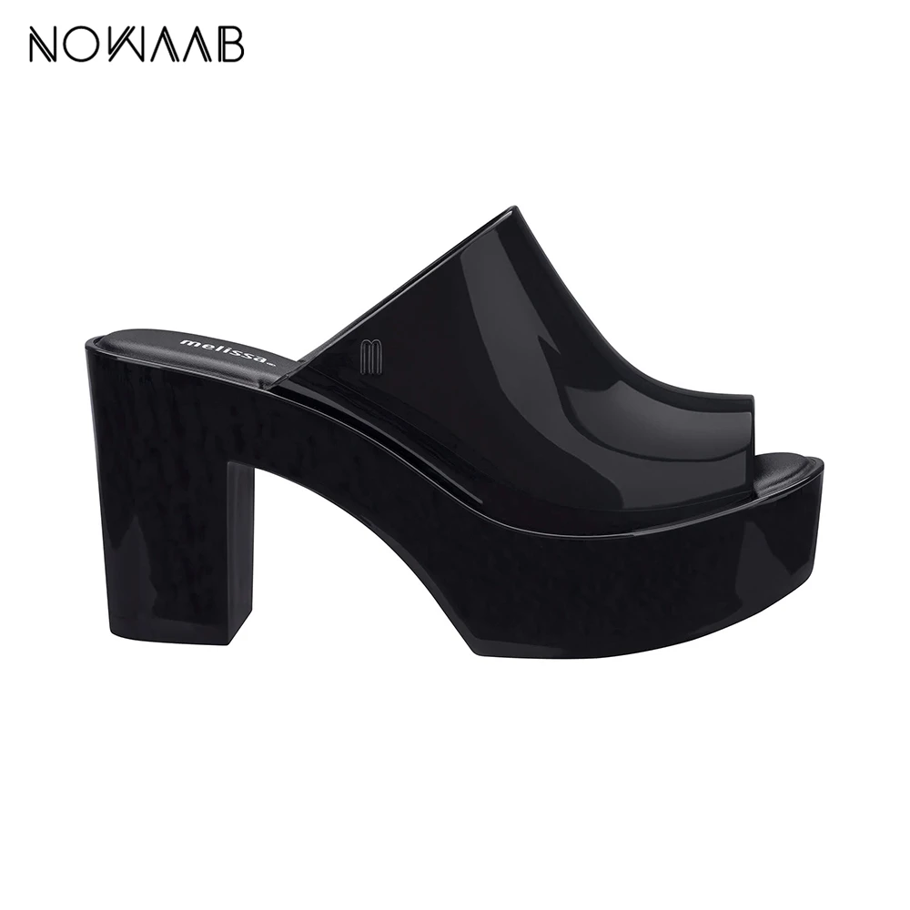 Melissa Mule/Новинка года; женские сандалии на плоской подошве; брендовая Прозрачная женская обувь melissa; однотонные босоножки; женская прозрачная обувь; Mulher