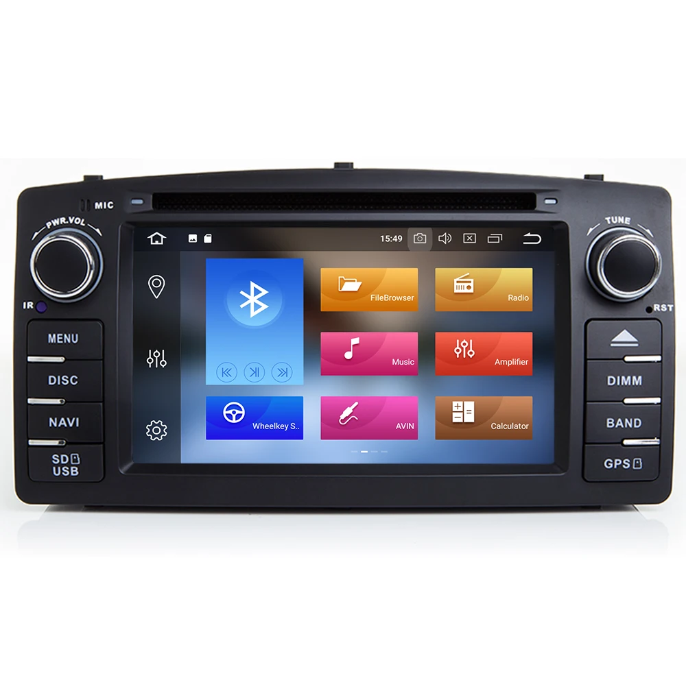 Автомобильный dvd плеер для Toyota Corolla E120 Android 8 0 ядер 4G RAM 32G ROM GPS навигация стерео
