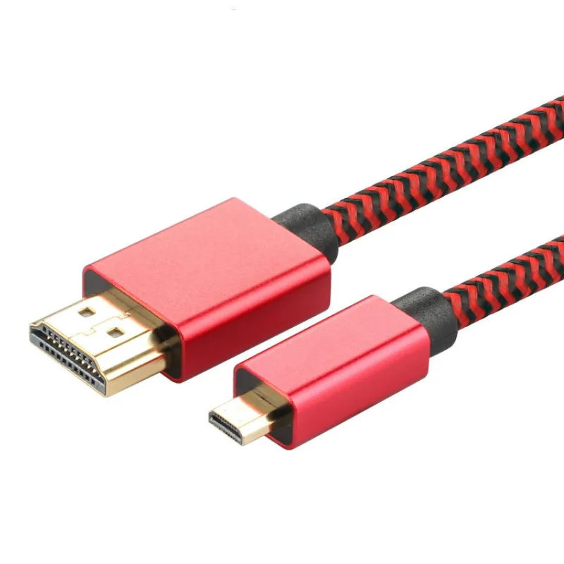 Кабель-адаптер Micro HDMI-HDMI с разъемом Папа-папа поддерживает 4K 60Hz Ethernet Аудио-возврат