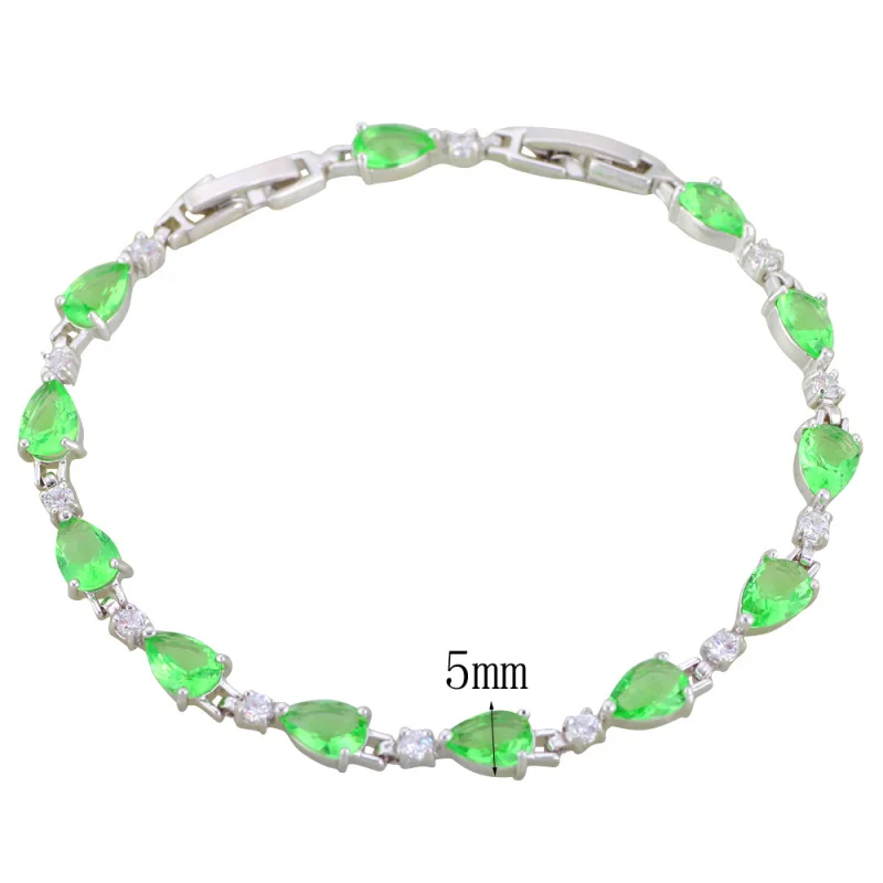 Ayowe 2017 новое поступление Элегантный Желтый Циркон Шарм Браслеты Серебро высокое