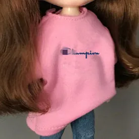 2 шт./лот Blyth Doll Одежда футболка+ джинсы модные штаны Одежда для куклы Барби, Azone, ob24, blyth, Kurkn 1/6 аксессуары для кукол - Цвет: only SHIRT B