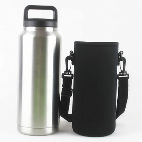 36oz bottle with bag Бутылка для воды, Спортивная фляжка, кружка для путешествий, 18 унций, 36 унций, 64 унций, нержавеющая сталь, с широким горлышком, с двойными стенками, с вакуумной изоляцией, Ворчун - Цвет: 36oz bottle with bag