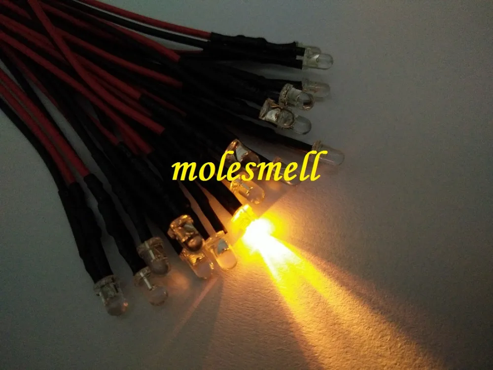 5 шт. Светодиодная лампа 3 мм 12 В постоянного тока|water clear led|3mm uv leduv led 3mm |