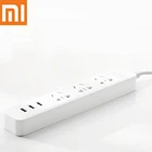 Оригинальные смарт-розетки XiaoMi Mi 3, usb-разъем для зарядки, Адаптивная штепсельная вилка с удлинителем, стандартный белыйчерный