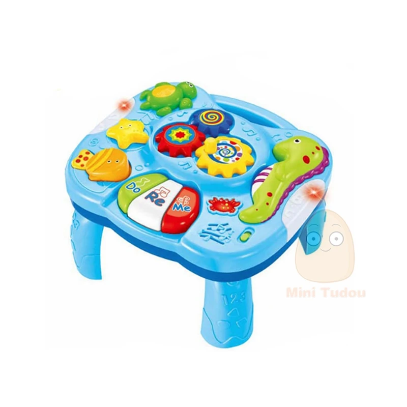 Ocean Animal Музыкальный стол детские игрушки обучающая машина обучающая игрушка Музыкальный обучающий стол игрушка музыкальный инструмент для малышей 6 месяцев - Цвет: Ocean Animal