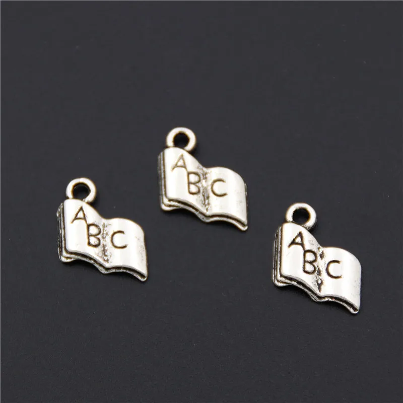 Подвески-книжки серебристые из цинкового сплава для самостоятельного