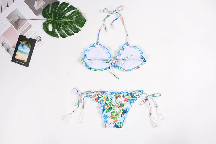Женский бикини с цветочным принтом 2 предмета | Женская одежда