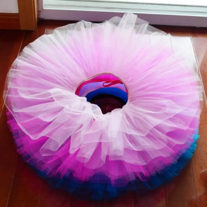 Детский балетный танцевальный костюм для девочек юбка пачка однотонное мини