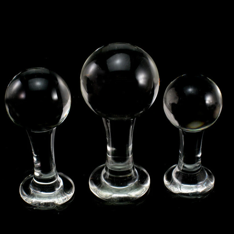 CamaTech большая Анальная пробка из стекла пирекс кристальная гладкая огромный