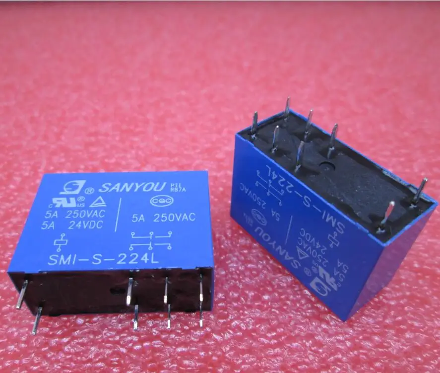 

HOT NEW SMI-S-224L 24VDC SMI-S-224L-24VDC DC24V 5A 250VAC SANYOU DIP8