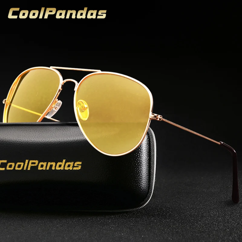 Очки авиаторы солнцезащитные для вождения UV400 желтые|gafas de sol|de solglasses driver |