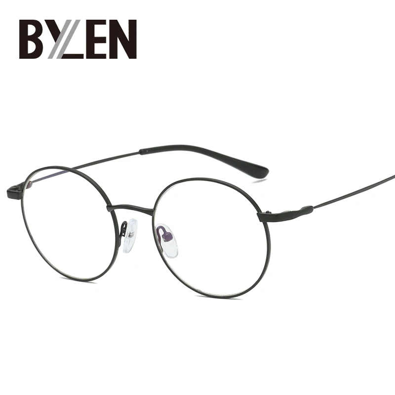 Vintage Round Glsses Frames Women Men Retro Metal Clear Lens Glasses Frame Unisex Nerd Anti-radiation Spectacles Eyeglass | Аксессуары
