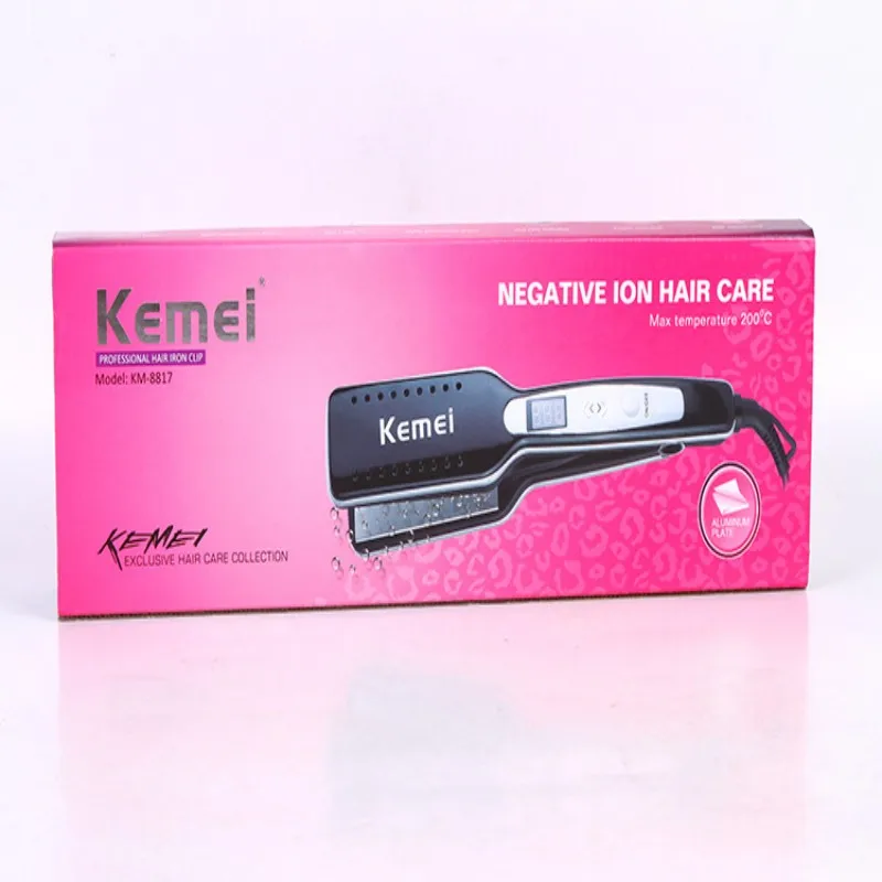 Профессиональный паровой выпрямитель KEMEI KM8817 для волос щипцы завивки модные