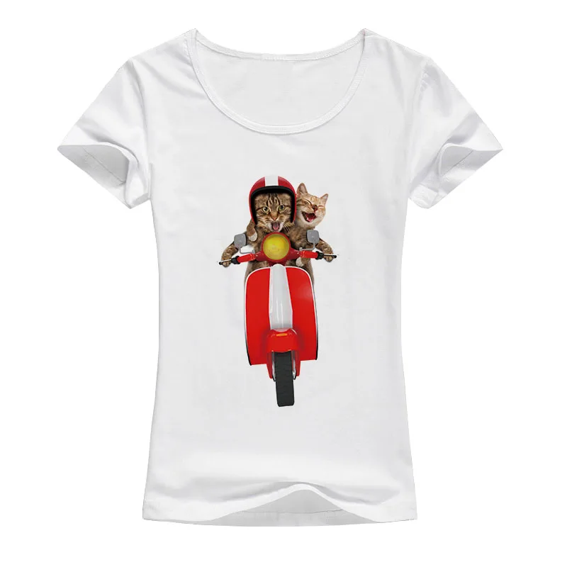 Summer kawaii Cat Printing Women T Shirt 3D T-Shirt Female Short Sleeve harajuku Fashion Cute Tops Brand Cool Tees A58 | Женская одежда