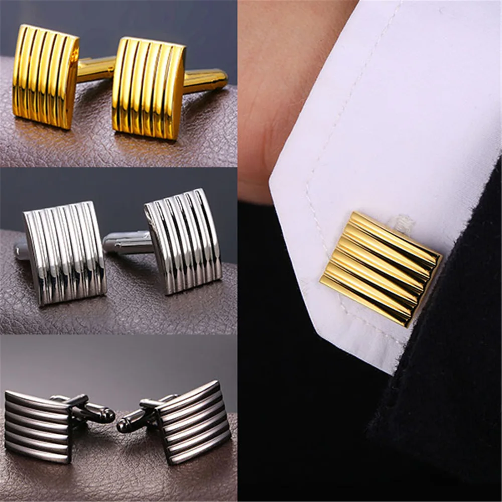 Cufflinks For Mens Gift High Quality Gold Color Metal Cuff Buttons Wedding Shirt Novelty Links Men Gemelos With Box C1939 | Украшения и