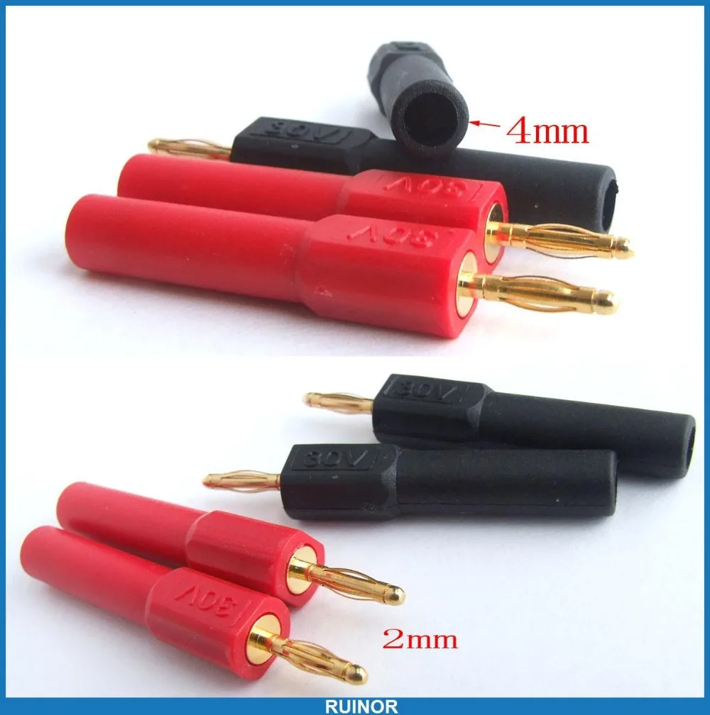 10 шт. золотые безопасные переходники 30 А 2 мм|plug male|plug 2mmplug 4mm |