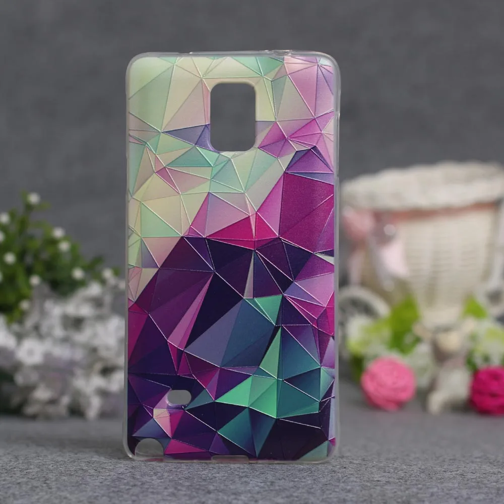Мягкий чехол из ТПУ с 3D рисунком для Samsung Galaxy Note 4 N9100 силиконовая задняя крышка