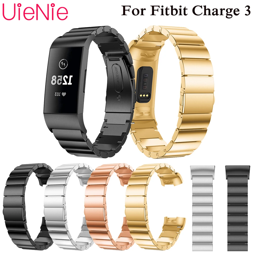 Стальной ремешок для Fitbit Charge 3 frontier/классический на запястье браслет умных часов +