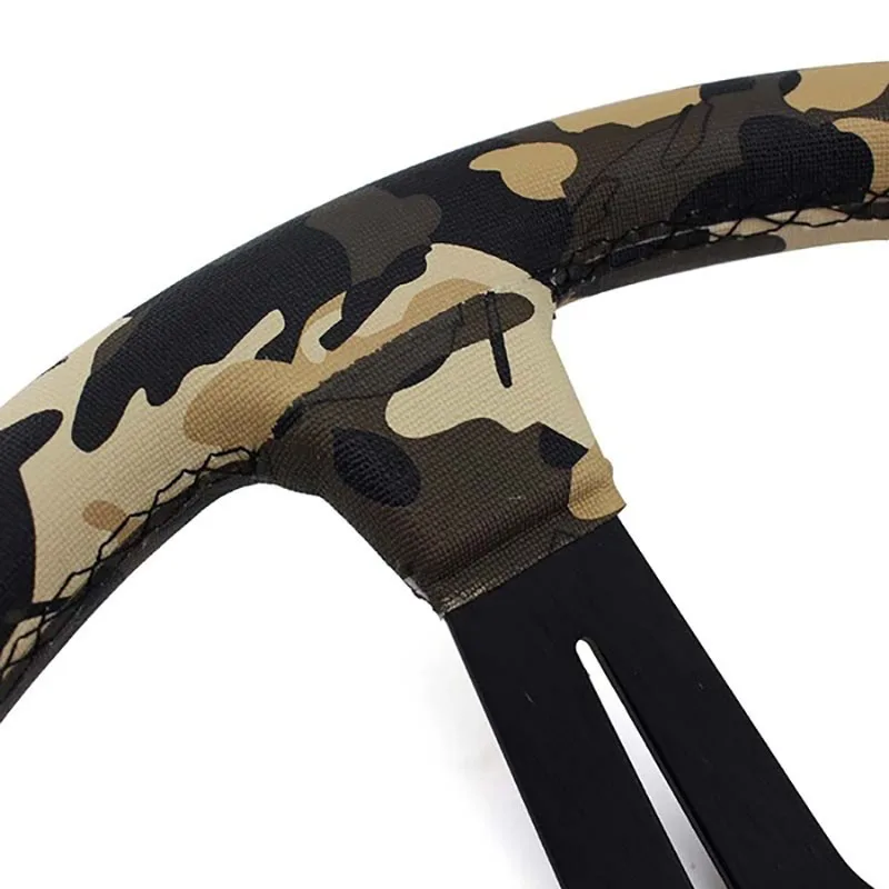 14 дюймовые спортивные рулевые колеса ND Camo из ПВХ кожи для дрифта|Рулевые и
