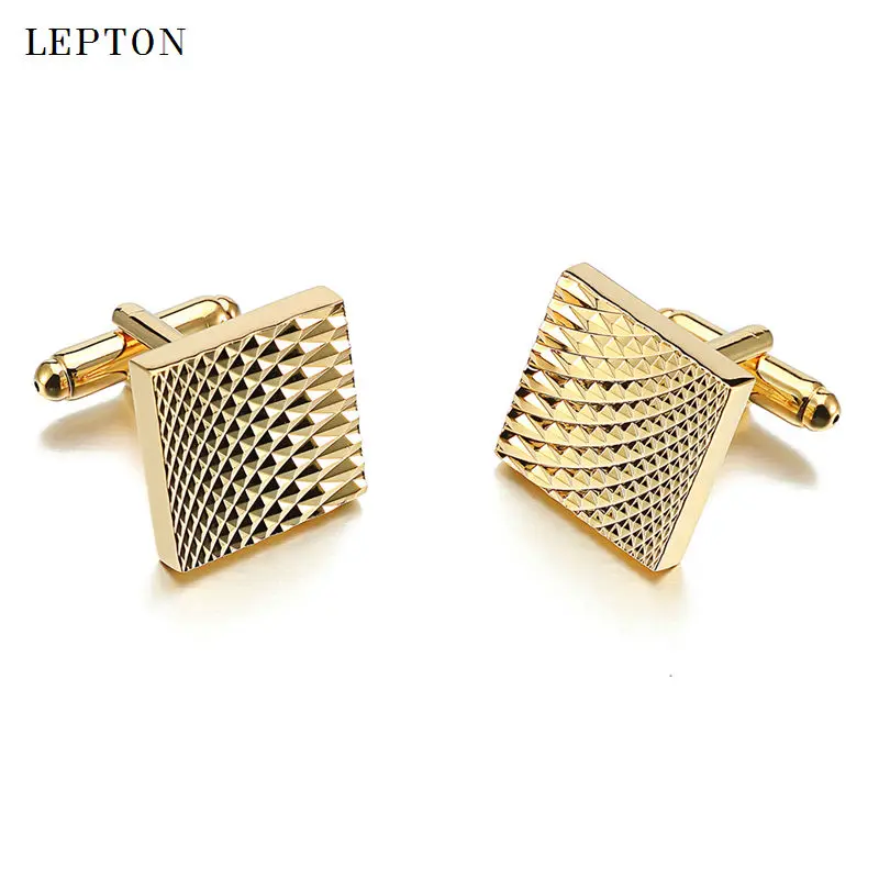 Горячая Распродажа квадратные золотые запонки для мужчин leton Jewelry высокое