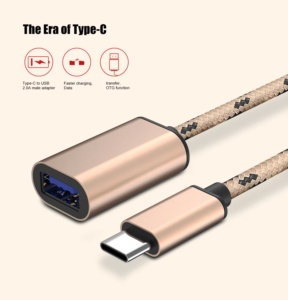 OTG Type C к USB 3 0 адаптер Быстрая зарядка зарядное устройство кабель для передачи