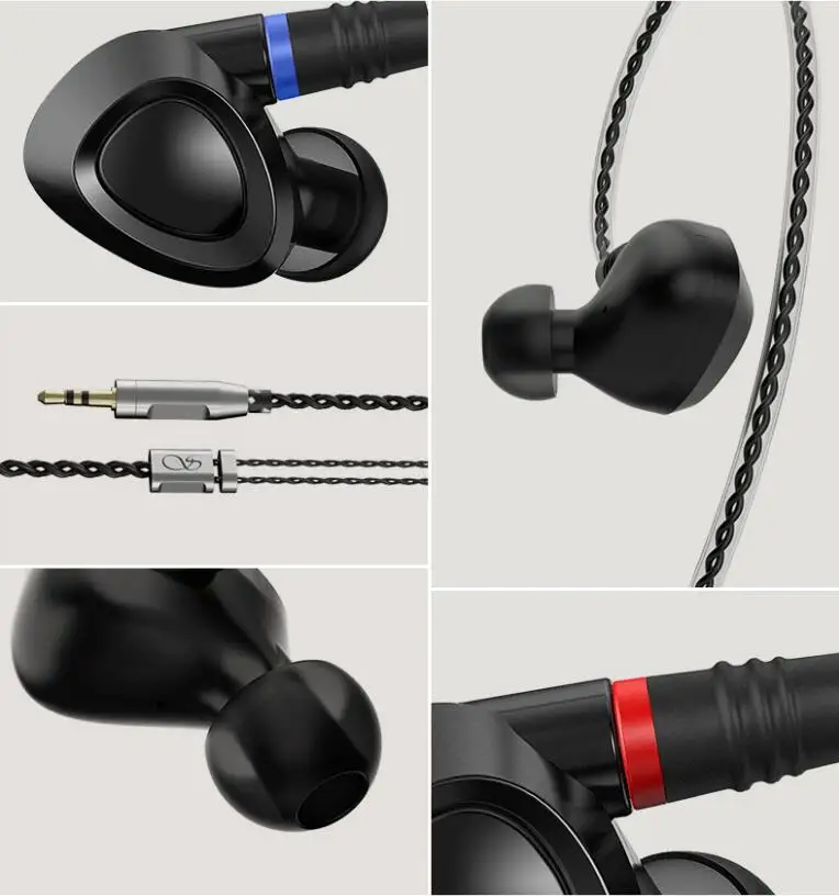 Наушники вкладыши SHANLING ME100 10 мм PE PEEK Dynamic Hi Res HiFi со съемным кабелем OFC и кожаным