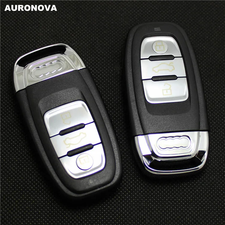 

AURONOVA New Smart Key Shell for Audi A4 A5 A6 S4 S5 Q5 SQ5 2007 2008 2009 2010 2011 2012 2013 3 Buttons Remote Car Key Case DIY