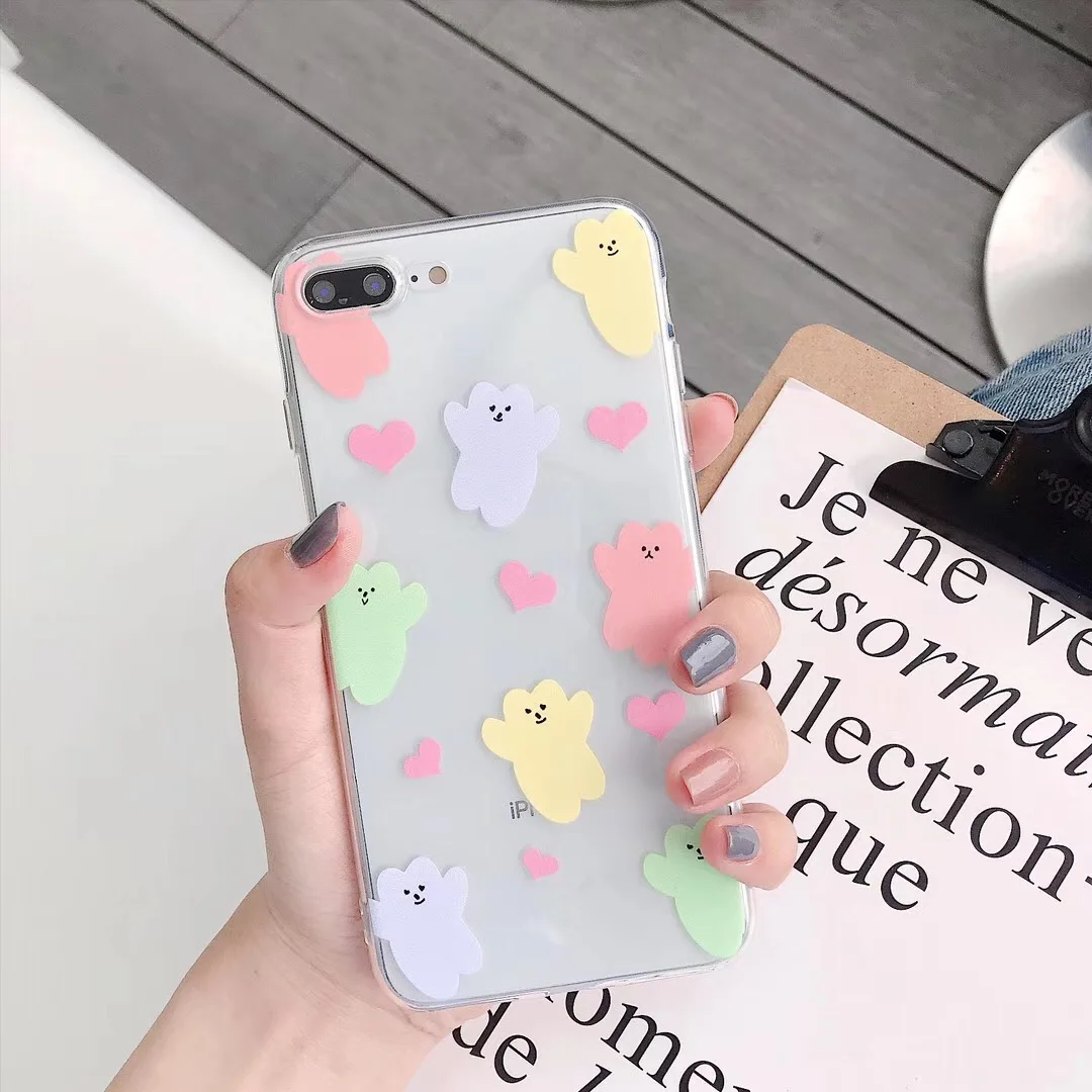 INS Корея милый карамельный медведь чехол для телефона iphone Xs MAX XR X 6 6s 7 8 plus Супер