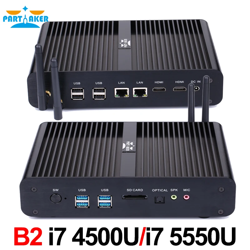 Мини ПК i7 бродуэлл U 5500U процессор безвентиляторный мини компьютер Поддержка Windows