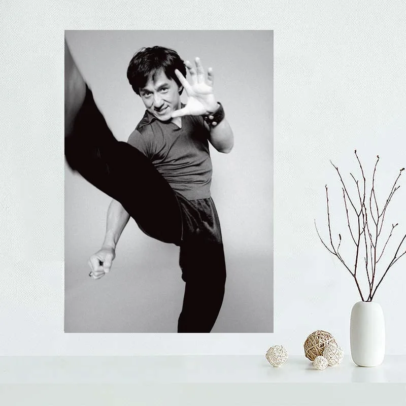 

Custom Jackie Chan Canvas Painting Poster Home Decor Cloth Fabric Wall Art Poster 27x40cm,30x45cm,40x60cm,50x75cm,60x90cm