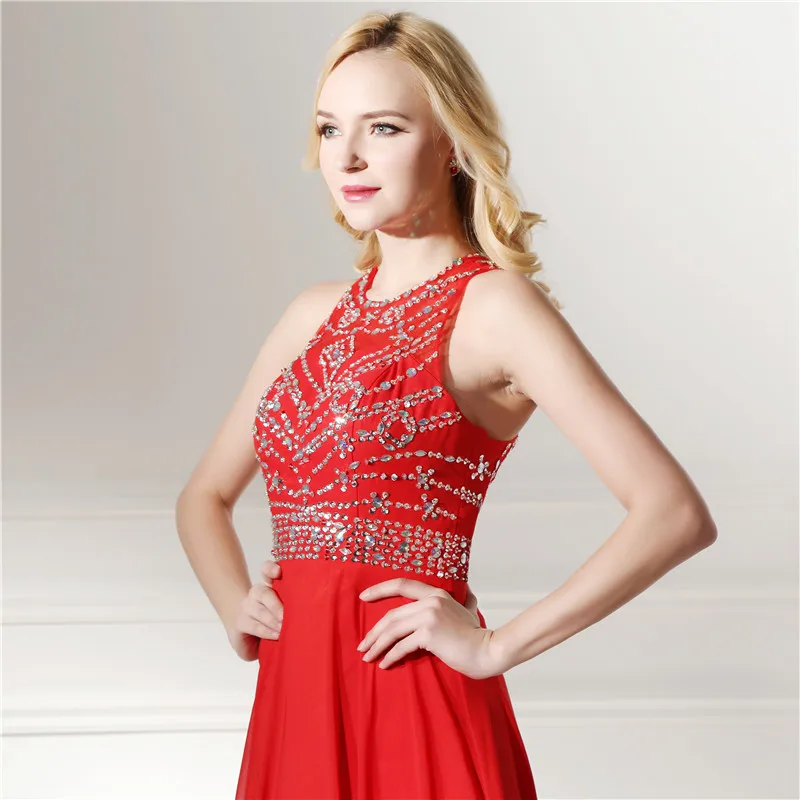 Forevergracedress реальные фотографии красное платье трапециевидной формы для