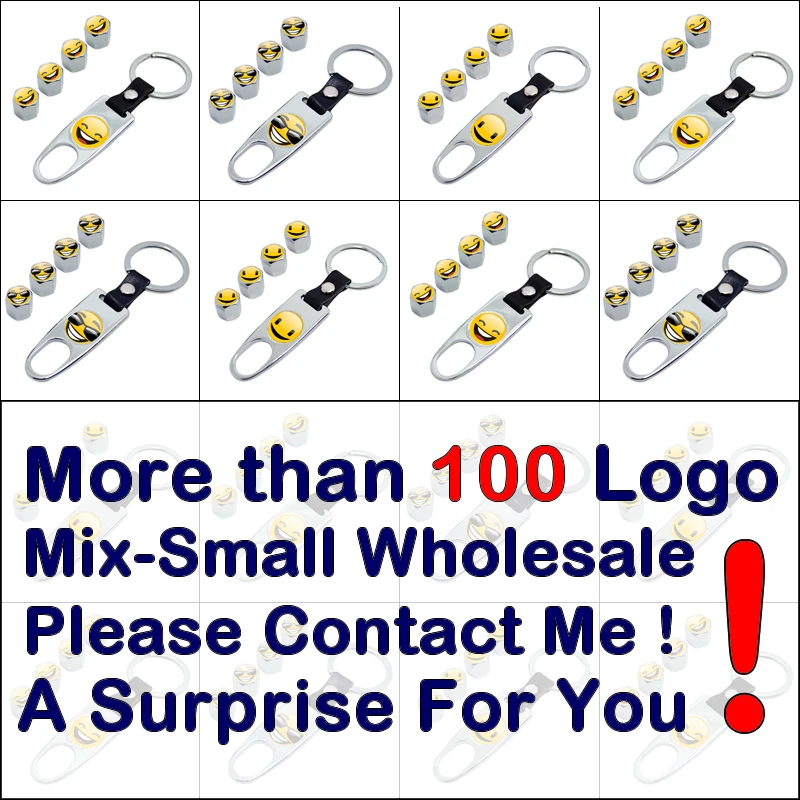 MOTOBOTS 300Set Cool Chrome Car Tire Wheel Steam Valve Cap Leather Wrench Keychain For Mixed LOGOs #1936 | Автомобили и мотоциклы