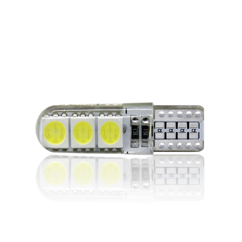100 шт. лейтес супер яркий T10 светодиодные лампы 194 5050 6 smd DC 12V номерного знака