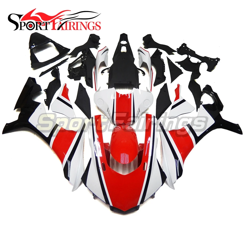 

Complete Fairing Kits R1 2015 YZF-R1 15 Injection Motorcycle Fairing Kit Cowlings Red Black Stripe Body Kits ABS Plastic Carene