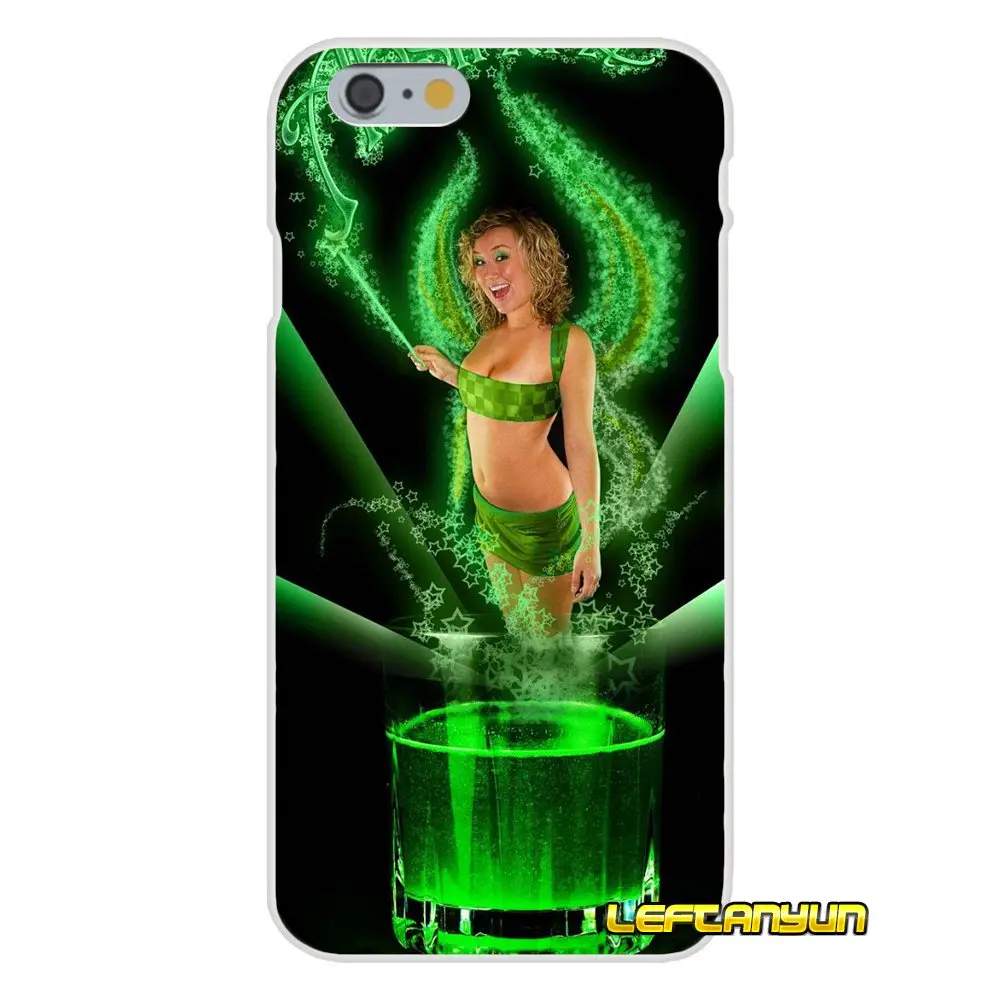 Absinthe Green Fairy drink аксессуары для телефона Чехлы iPhone X 4 4S 5 5S 5C SE 6 6S 7 8