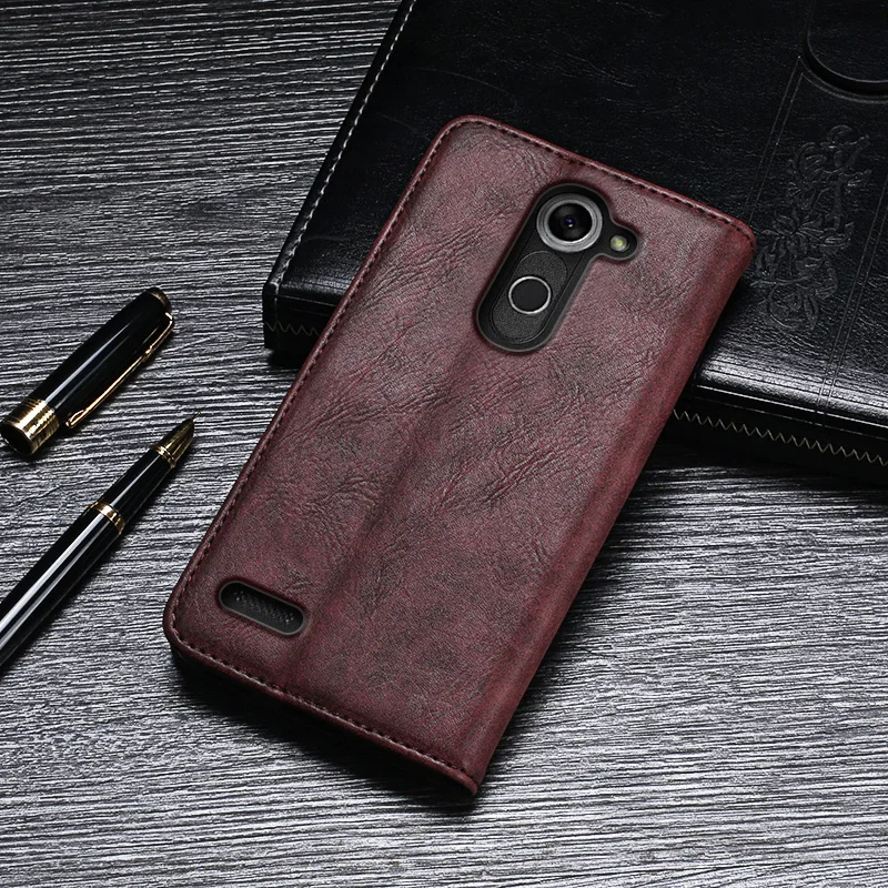 IDEWEI для LG X Mach чехол Роскошный кожаный флип защитный телефона Ретро назад крышка -