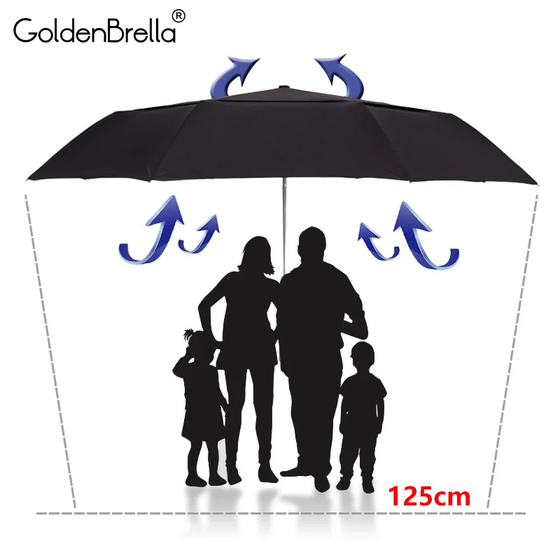 Зонт для мужчин и женщин складной зонт гольфа с двойным слоем|folding golf umbrella|golf