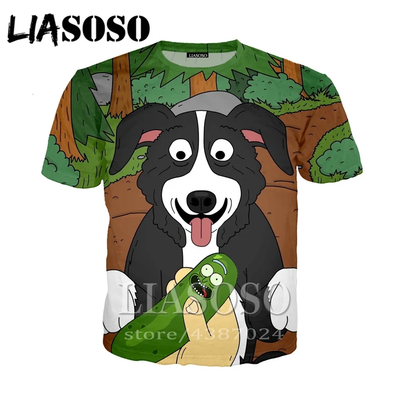 LIASOSO модная футболка 3d принт Mr Pickles Мужская Уличная одежда с мотивами из аниме
